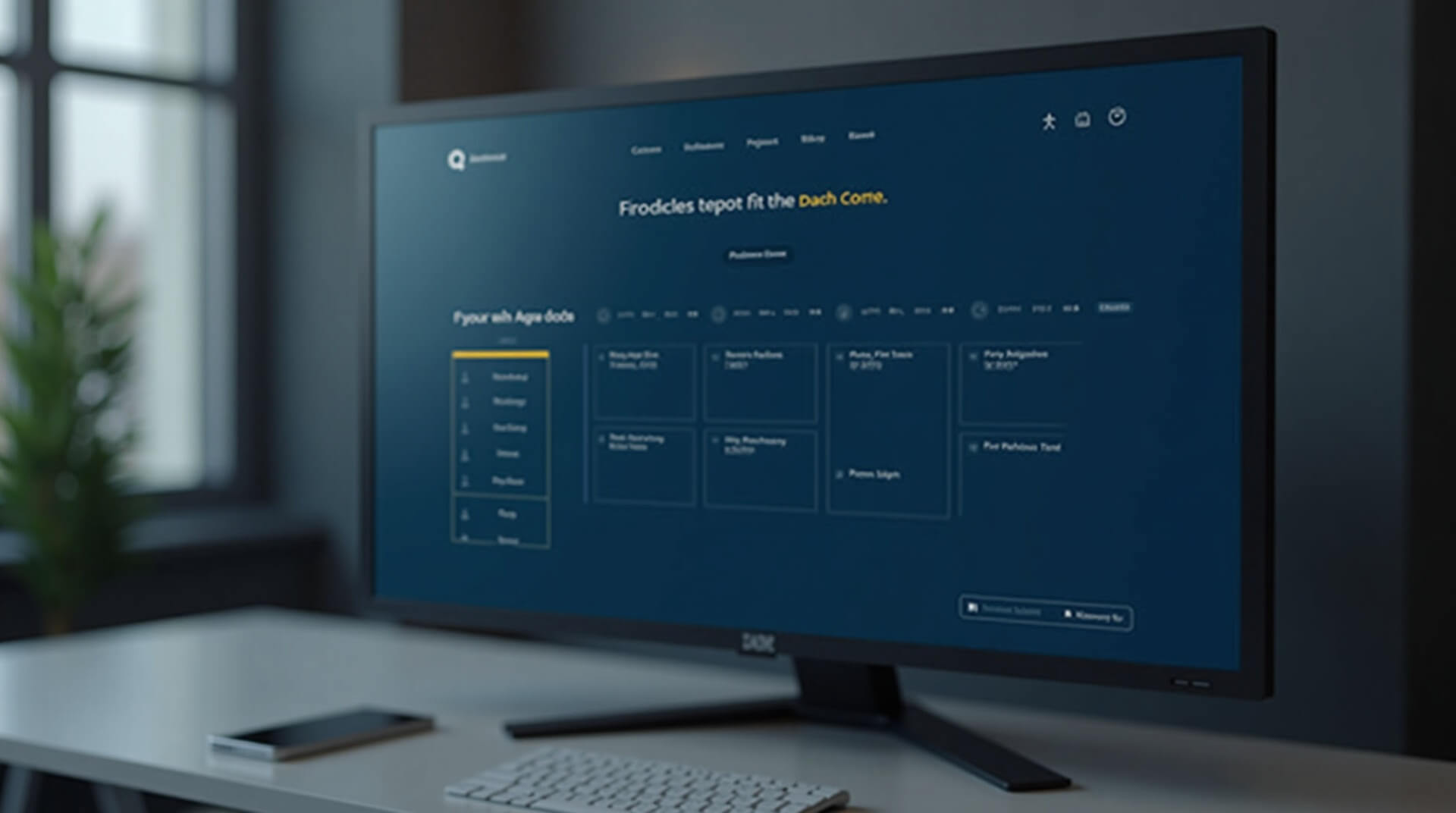 WiseBlock dashboard on monitor